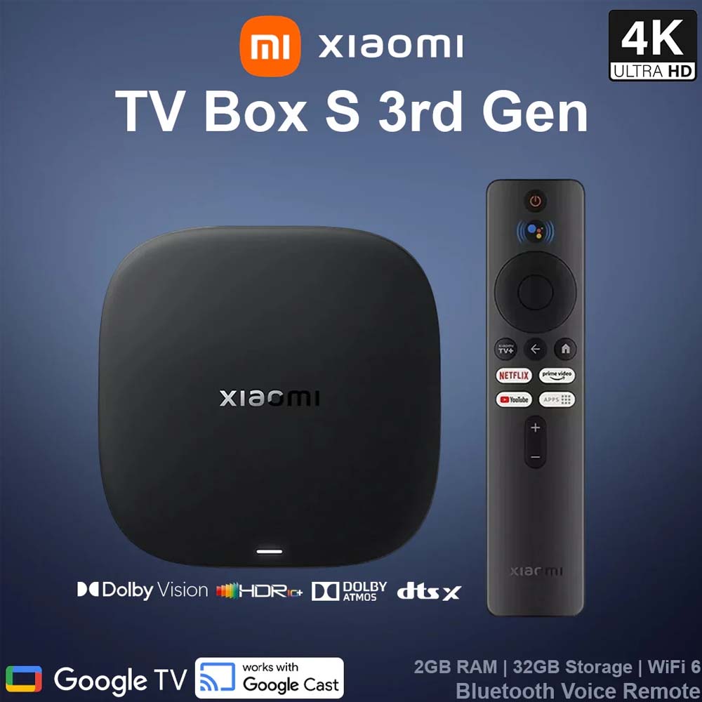 Xiaomi TV Box S 3rd Gen 4K Google TV Streaming Media Player new