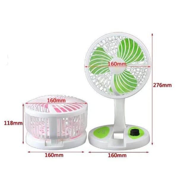 YU Rechargeable Portable Fan Green 2