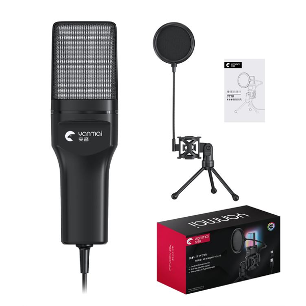 Yanmai SF-777R RGB Desktop Microphone for Mobile and PC