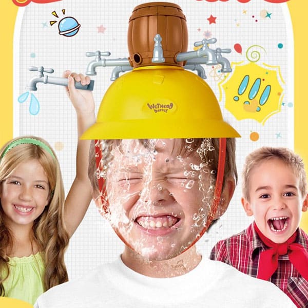 Wet Head Hat Bucket Toy Faucet Water Roulette Game,Funny Challenge Kids Trick Toys