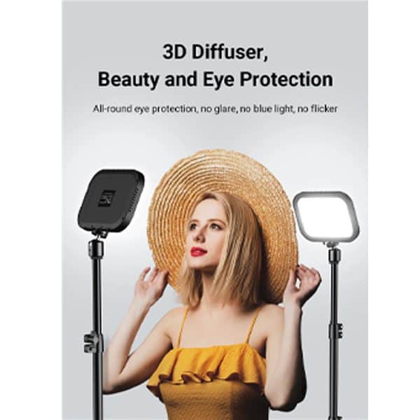 طقم إضاءة فيديو Apexel FL19 USB LED قطعتين مع حامل ثلاثي القوائم وفلاتر ألوان