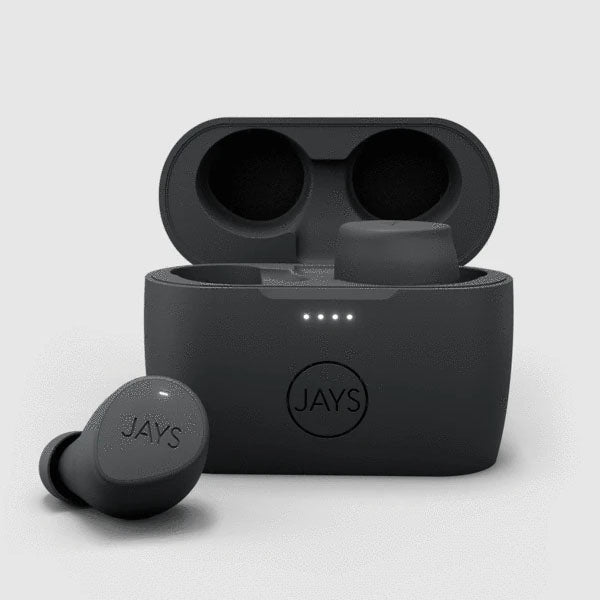 سماعات أذن Jays m-Five اللاسلكية الحقيقية - أسود (صندوق مفتوح)