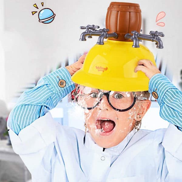 Wet Head Hat Bucket Toy Faucet Water Roulette Game,Funny Challenge Kids Trick Toys