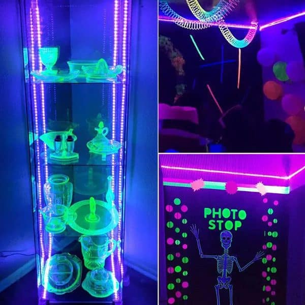 شريط إضاءة LED بالأشعة فوق البنفسجية يعمل بمنفذ USB بجهد 5 فولت بطول 395-405 نانومتر، 2835، 60 مصباحًا/م، مرن، بنفسجي، ضوء أسود، حفلة فلورية للدي جي