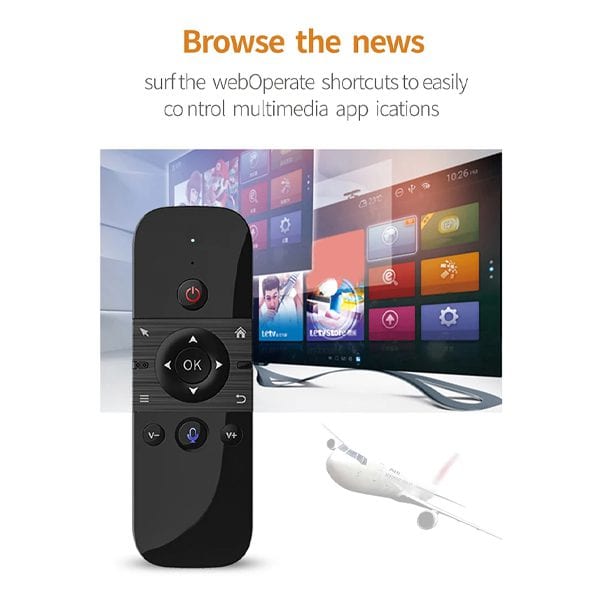 ريموت كنترول صوتي M8 فأرة هوائية 2.4G لوحة مفاتيح لاسلكية صغيرة تعلم بالأشعة تحت الحمراء استشعار جيروسكوبي بطارية ليثيوم لجهاز أندرويد تي في بوكس