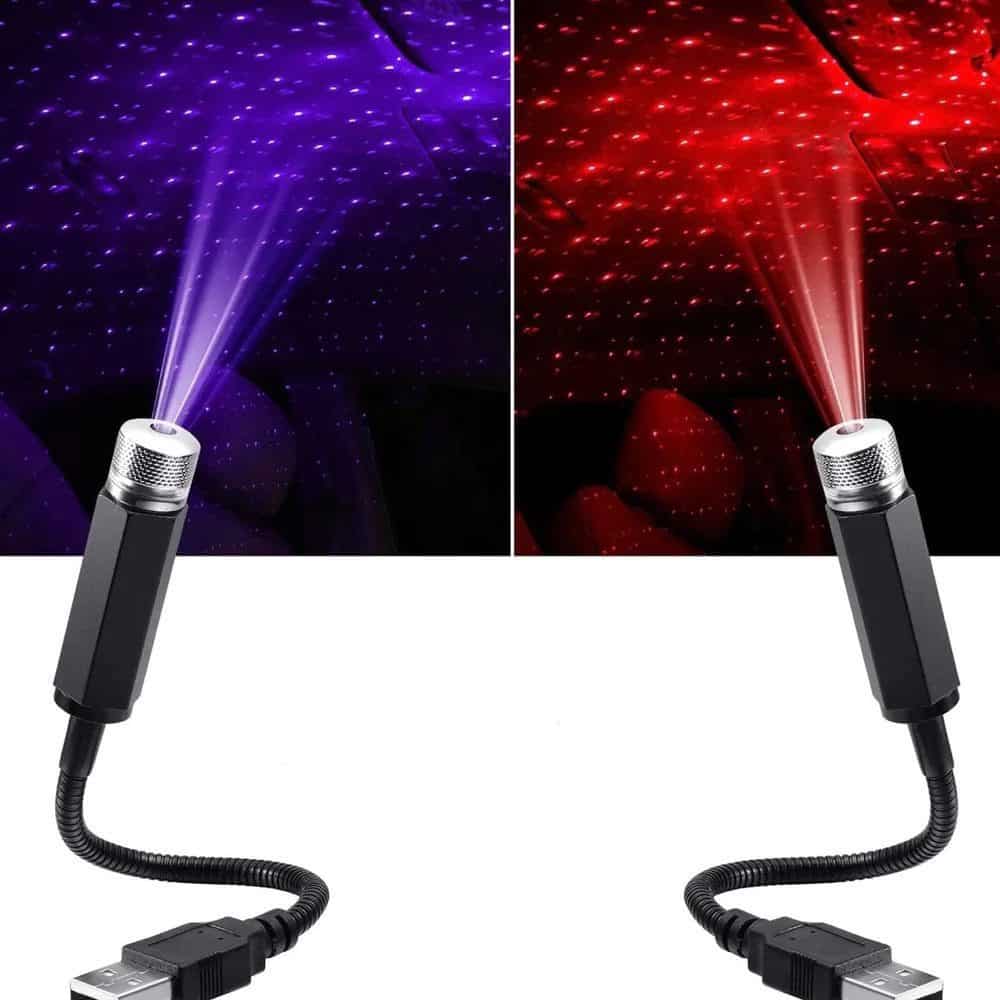 مصباح ليزر نجوم لسقف السيارة بمنفذ USB
