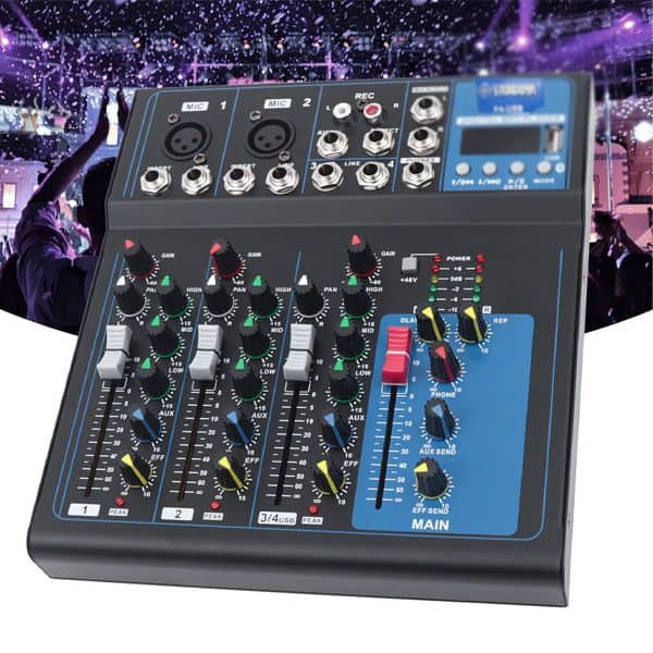 Yamaha F4-USB / D4-USB 4-Channel Live Mixer with Bluetooth | Professional Audio Mixer for Recording & Streaming