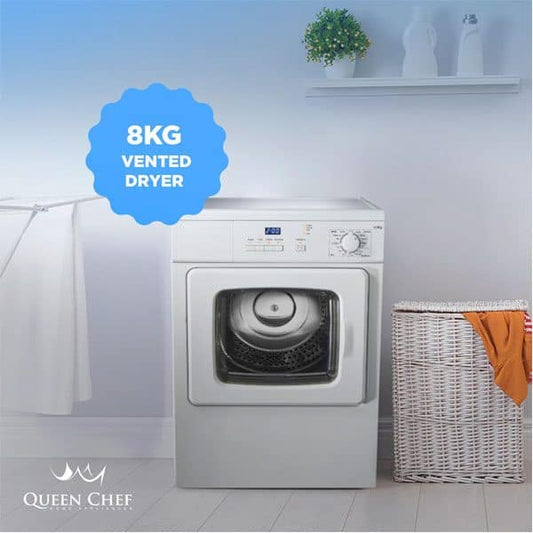Queenchef Dryer Vented 8 Kg White – QCDV