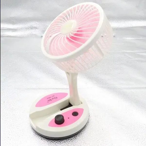 مروحة YU قوية قابلة لإعادة الشحن – متعددة السرعات، إضاءة LED وتصميم محمول