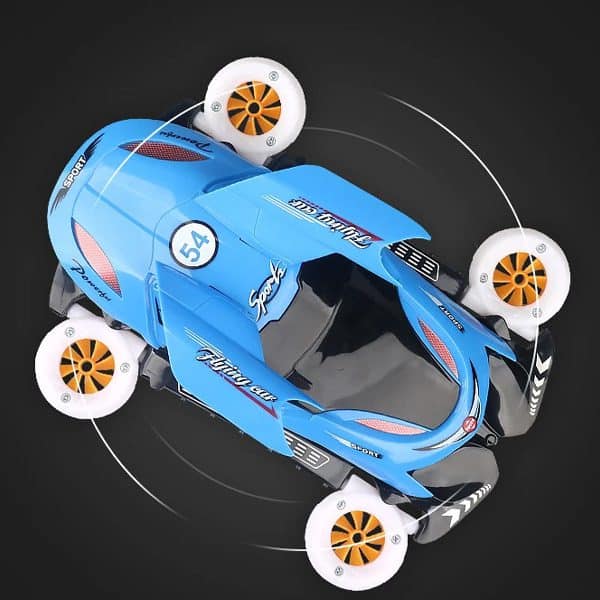 سيارة بهلوانية كهربائية عالمية دوارة، تتحول على الوجهين 360 درجة، سيارة سباق دوارة مع ضوء وموسيقى، لعبة هدية للأولاد