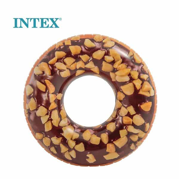 عوامة سباحة قابلة للنفخ من Intex - دونات شوكولاتة مكسرات 114 سم