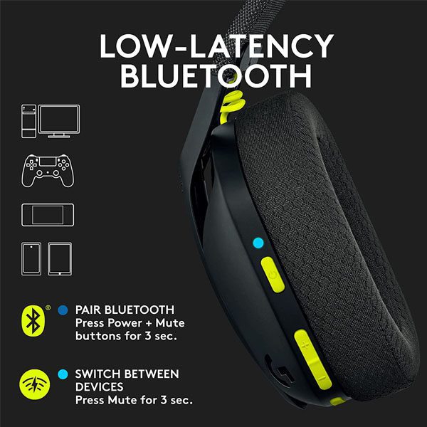 سماعة الألعاب اللاسلكية Logitech G435 LIGHTSPEED وبلوتوث "علبة مفتوحة"