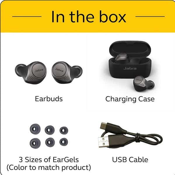 Jabra Elite 75t True Wireless Active Noise Cancelling (ANC) "علبة مفتوحة"