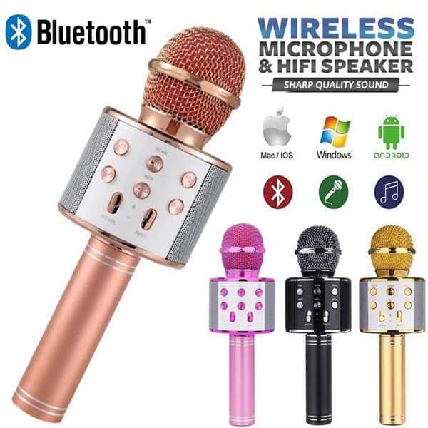 Bluetooth Karaoke Microphone for Kids & Family