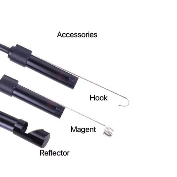 كاميرا منظار داخلي Mini USB مقاومة للماء بسلك مرن 6 مصابيح LED بعدسة 7 ملم، كاميرا منظار داخلي صناعي للفحص لإصلاح الأجهزة