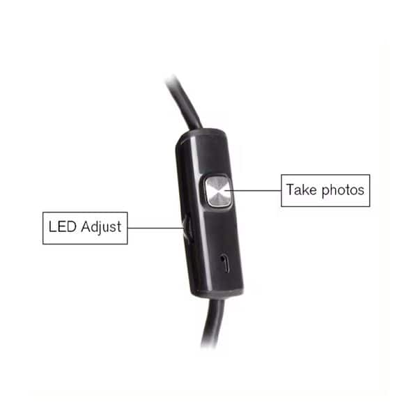 كاميرا منظار داخلي Mini USB مقاومة للماء بسلك مرن 6 مصابيح LED بعدسة 7 ملم، كاميرا منظار داخلي صناعي للفحص لإصلاح الأجهزة