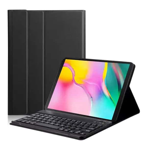 حافظة لوحة مفاتيح لاسلكية لجهاز Samsung Galaxy Tab و Apple iPad مع لوحة مفاتيح بلوتوث