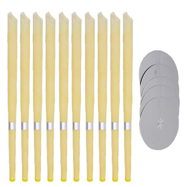 Ear Candles – 10 PCS with Protective Discs & Cotton Buds for Ear Cleansing & RelaxationEar Candles – 10 PCS with Protective Discs & Cotton Buds for Ear Cleansing & Relaxation