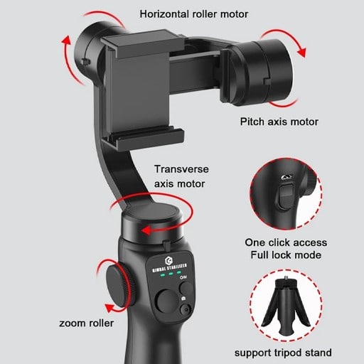 F10 Handheld 3-Axis Smartphone Gimbal Stabilizer – Smooth and Professional Video Recording