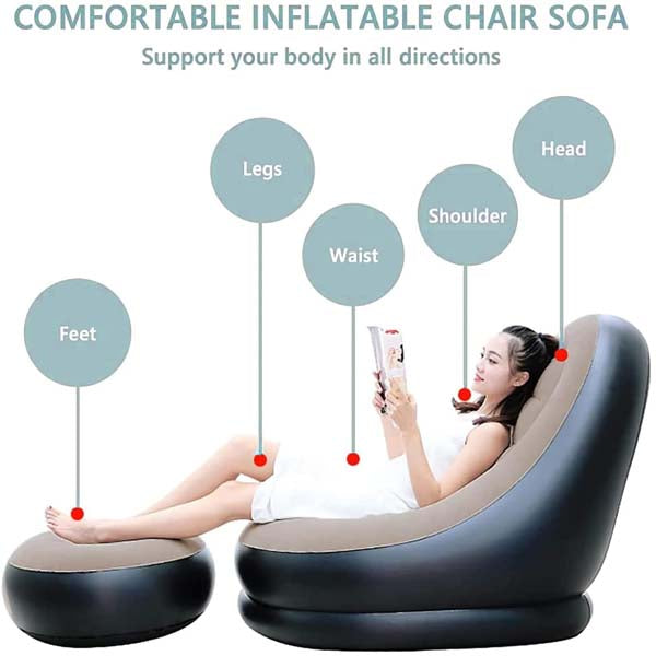 Inflatable Sofa Bed – Portable Air Lounger for Indoor & Outdoor Use