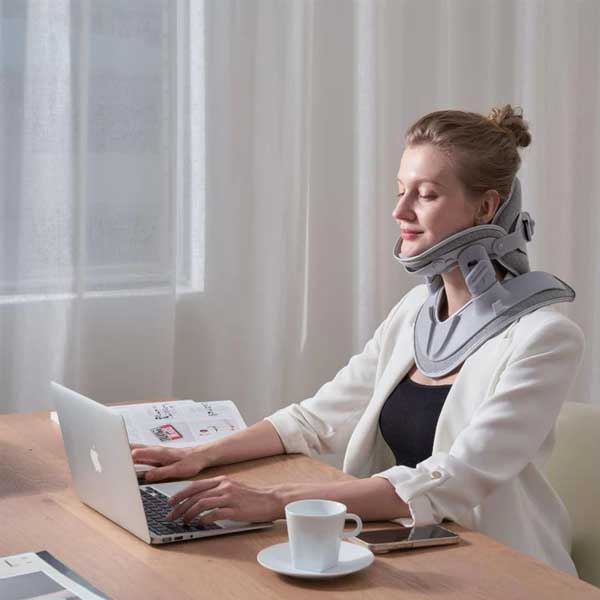 Green Lion Neck Traction Device – Gray | Portable Cervical Spine Stretcher