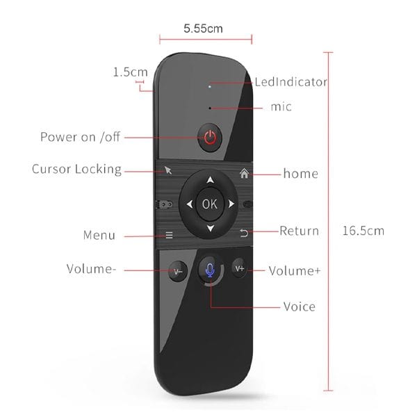 ريموت كنترول صوتي M8 فأرة هوائية 2.4G لوحة مفاتيح لاسلكية صغيرة تعلم بالأشعة تحت الحمراء استشعار جيروسكوبي بطارية ليثيوم لجهاز أندرويد تي في بوكس