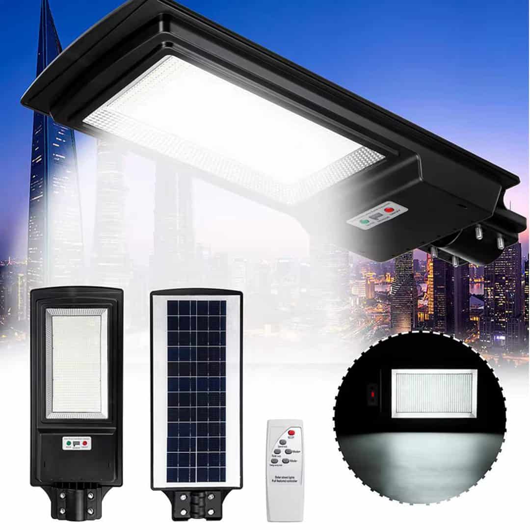 مصباح الشارع الشمسي 300W 600W من الغسق حتى الفجر