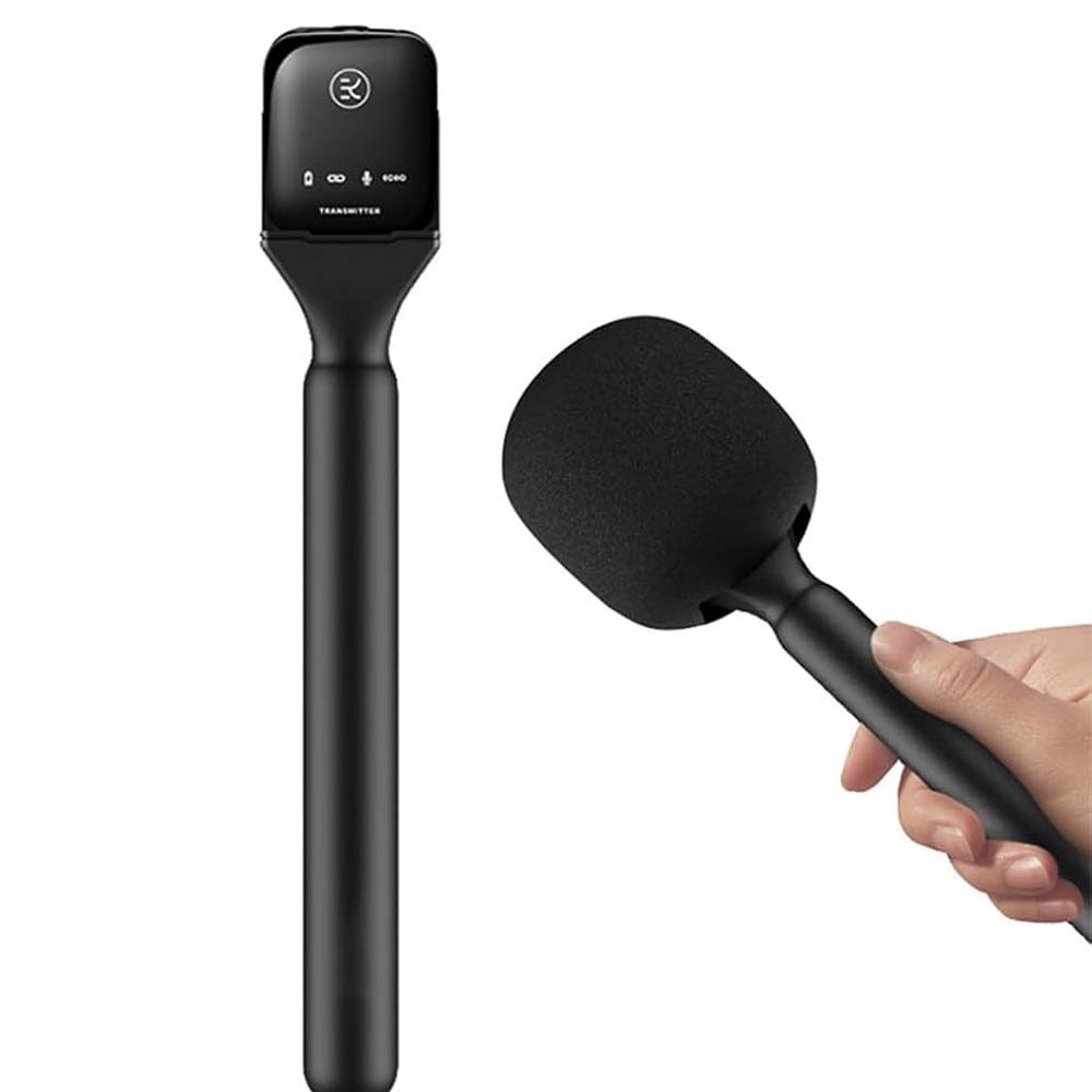 Wireless Microphone Handle with Foam Windshield