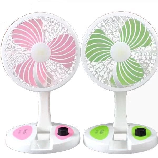 YU Rechargeable Fan with LED Light and USB Charging – Portable Cooling