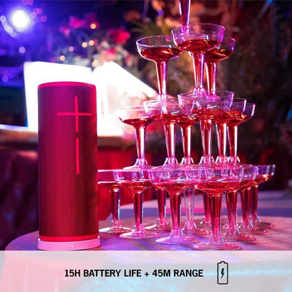 مكبر صوت بلوتوث لاسلكي Ultimate Ears Boom 3 مقاوم للماء 360 درجة بمعيار IP67 من UE Logitech "مفتوح العلبة"