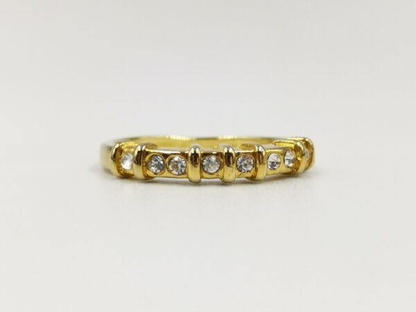 S1-Brazilian Gold Ring With Zircon (size 7)