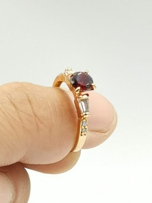 S2-Brazilian Gold Ring With Zircon  (size 18)