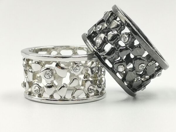 Stainless Steel Rings with Zircon (size 16)