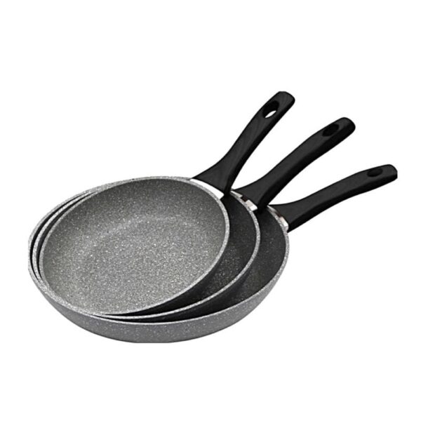 Mirage FFP-2028 Marble Coated Forged Aluminum Frying Pan 3 Pieces Set