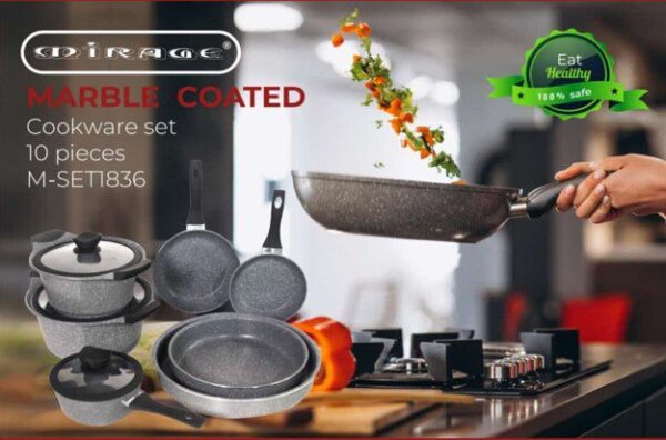 Marble Coasted Cookware Set 10 pcs M-SET1836