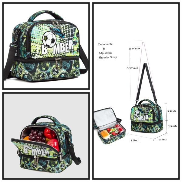 Eazy Kids - Bottle / Lunch Bag - Football Green