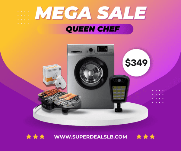 QUEEN CHEF QCWF75S Washing machine 1000 RPM 7KG -Limited Time Offer