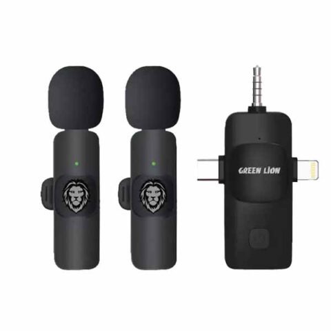 Green Lion 3-in-1 Microphone (Type-C, Lightning, AUX)