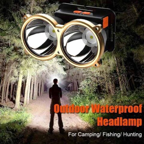 Portable USB Rechargeable LED Headlamp – Waterproof & Motion Sensor