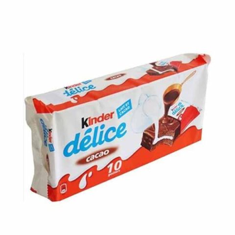 Kinder Delice Cacao – 10 x 39g Chocolate Cake with Cream Filling