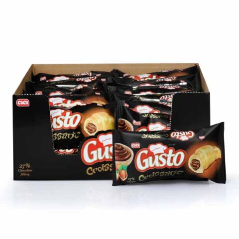 Elvan Gusto Croissant with Chocolate – 30g x 24 Pieces